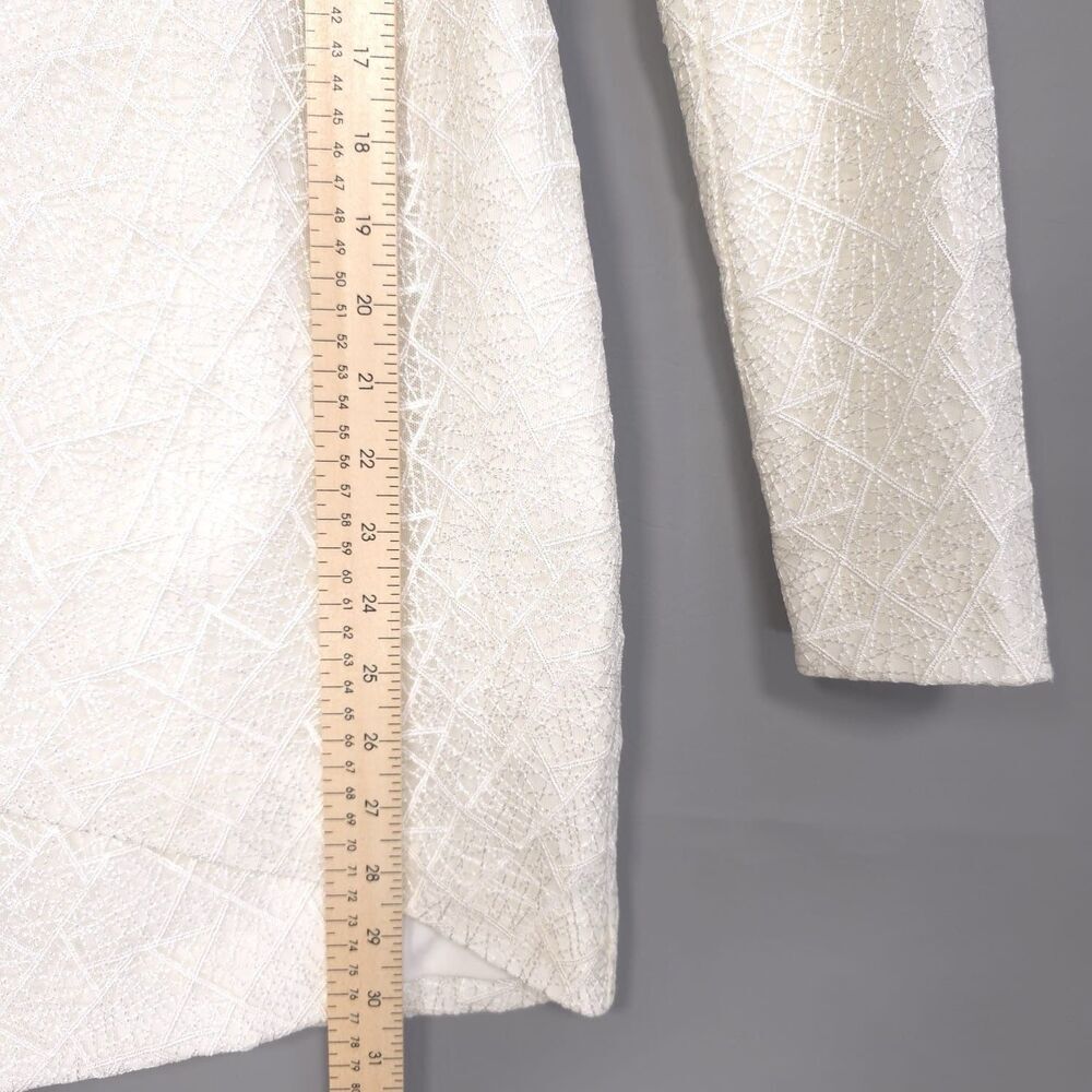 MISHA COLLECTION Size US 2 Natasha Mini Dress Milk Long Sleeve Open Back Sexy - Picture 6 of 15